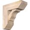 Ekena Millwork Balboa Slat Smooth Bracket w/ Offset Brace, Douglas Fir, 7 1/2"W x 20"D x 20"H BKT0806X20X20BOA06SDF - alternate 1